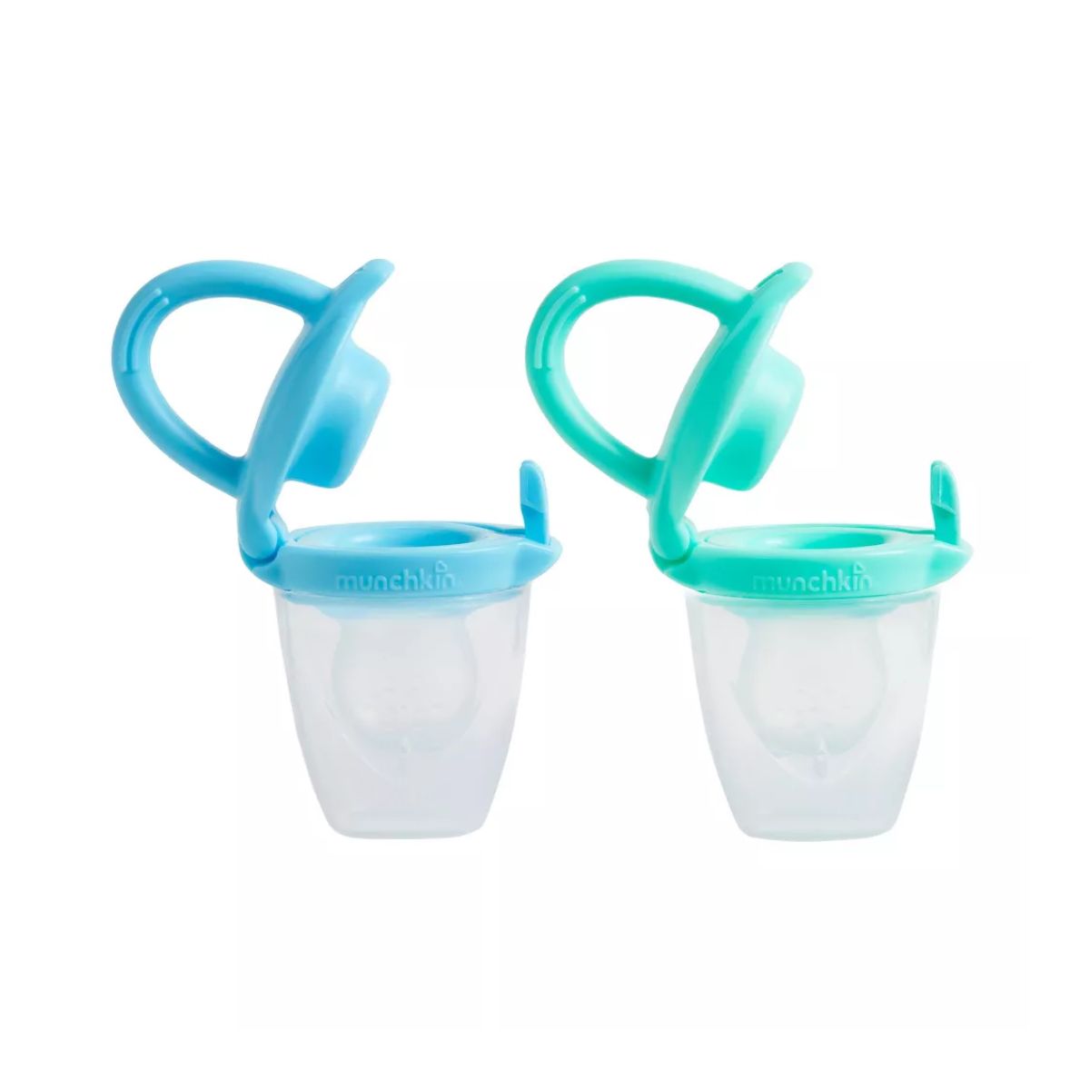 Kit Alimentador De Silicone Munchkin 2 Peças Mint e Blue