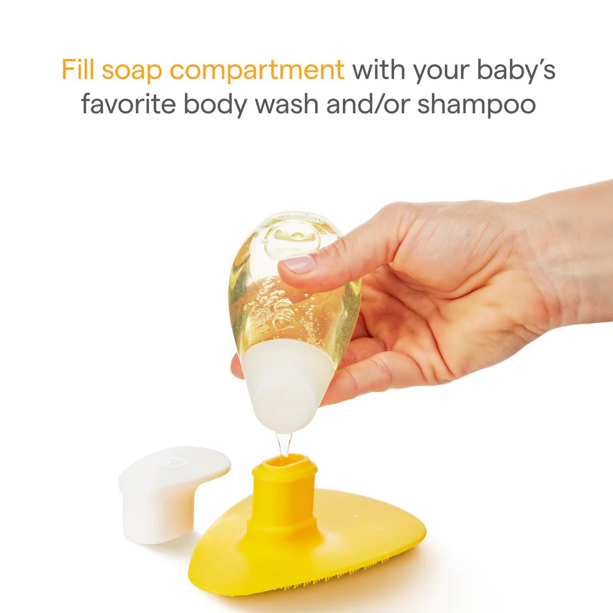 Escova de Banho Infantil de Silicone Munchkin Squeeze & Scrub

