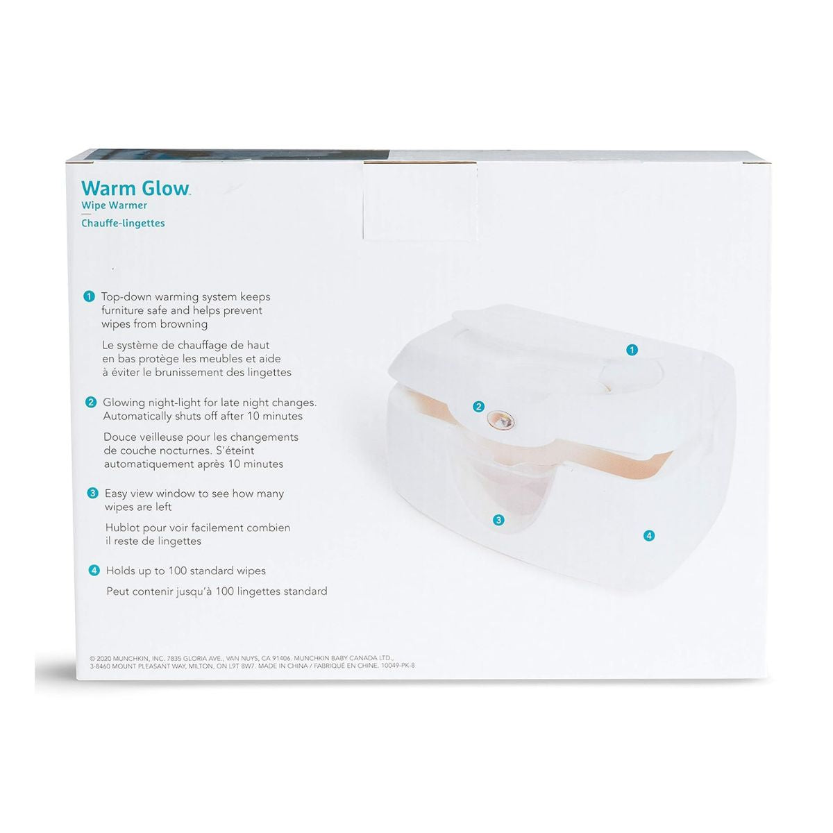 Munchkin Warm Glow Wipe Warmer - White