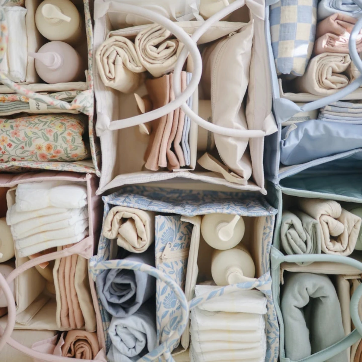 Mushie Diaper Caddy - Ivory