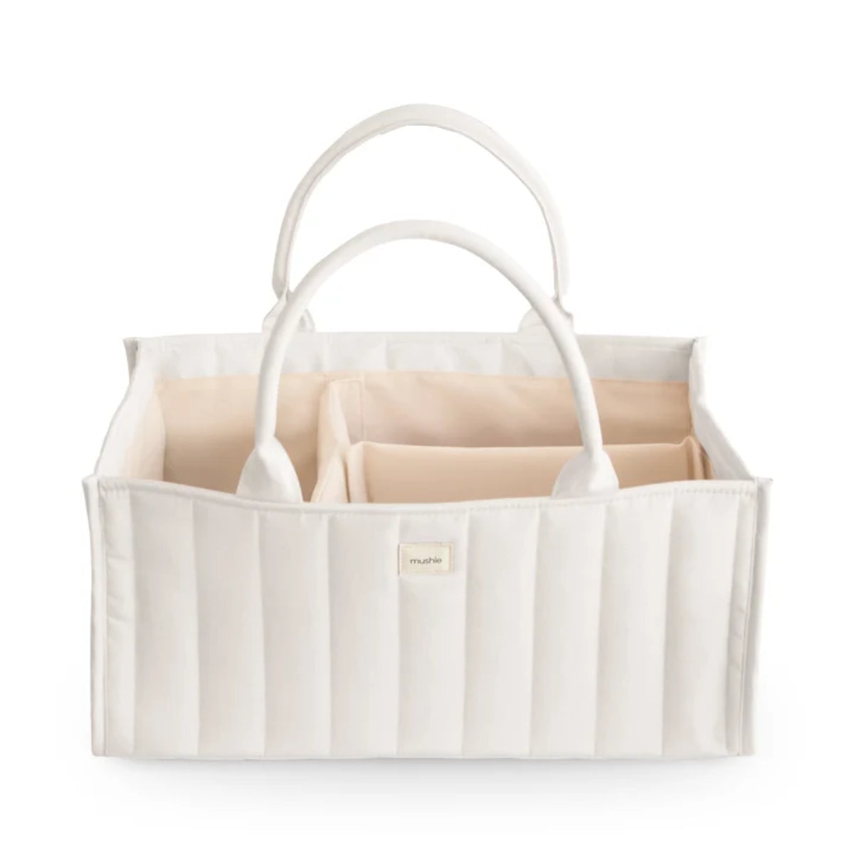 Mushie Diaper Caddy - Ivory on Luna Baby Store Miami