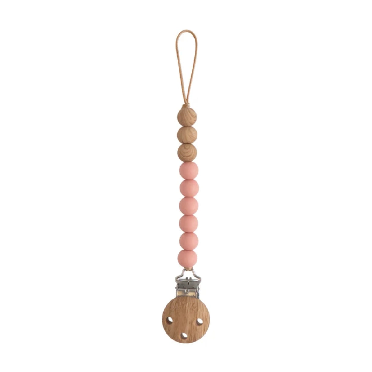 Mushie Silicone Pacifier Clip | Eva Powder