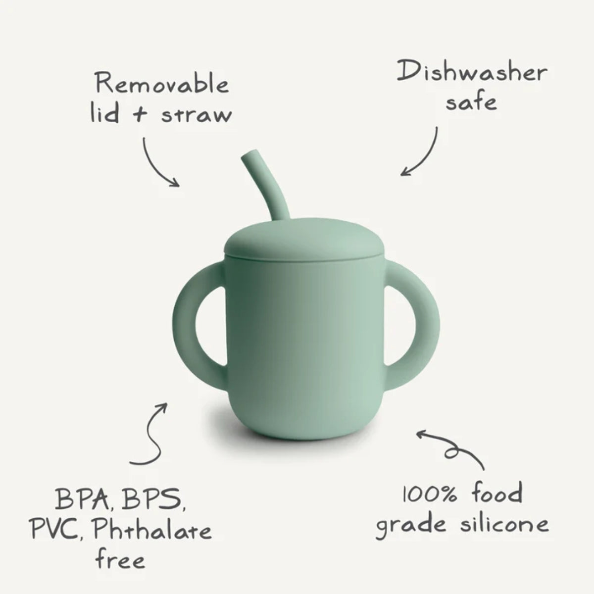 Mushie Silicone Training Cup + Straw - Planets on Luna Baby Store Miami