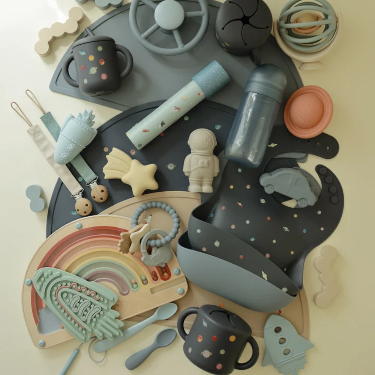 Mushie Snack Cup - Planets on Luna Baby Store Miami