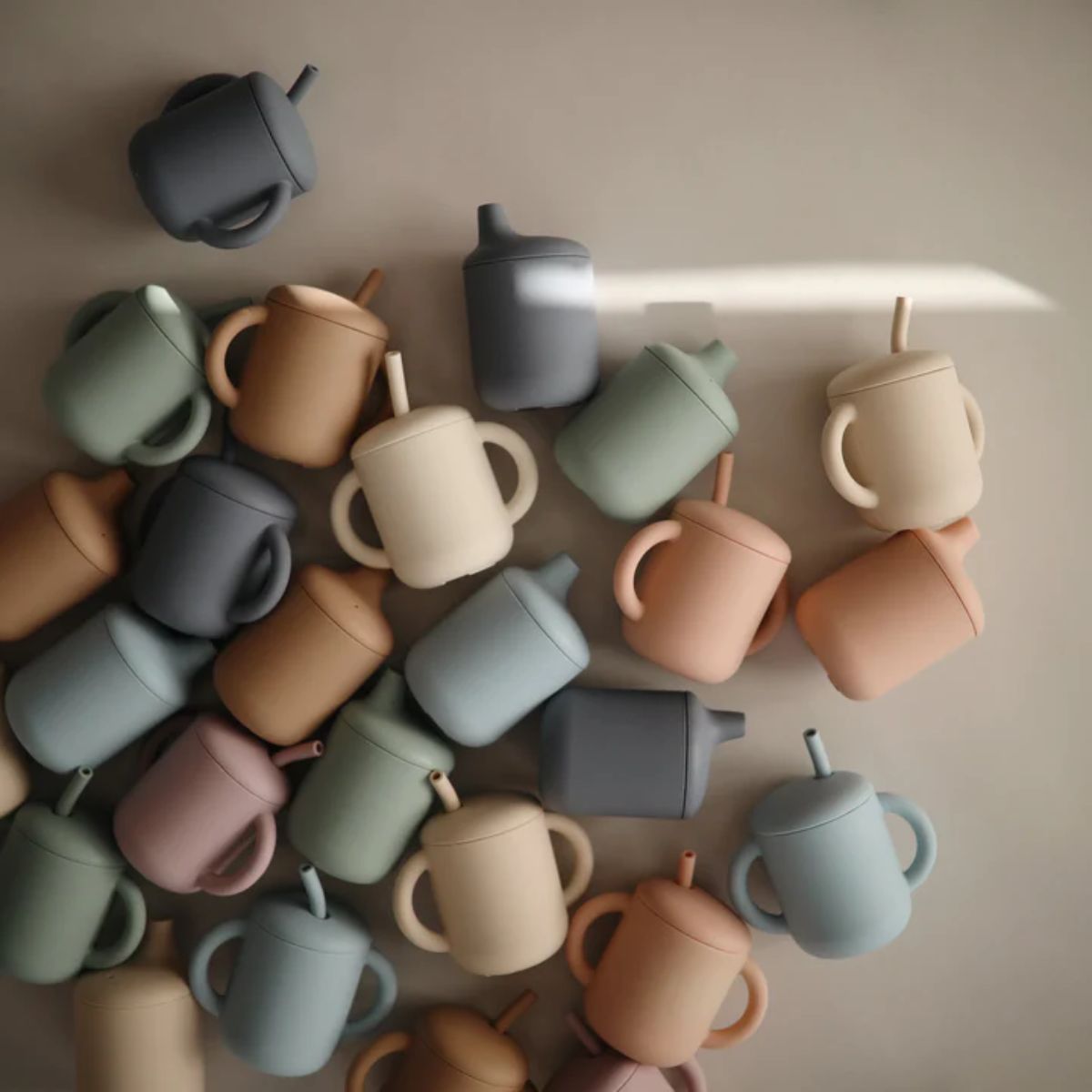 Mushie Baby Sippy Cup - Powder Blue