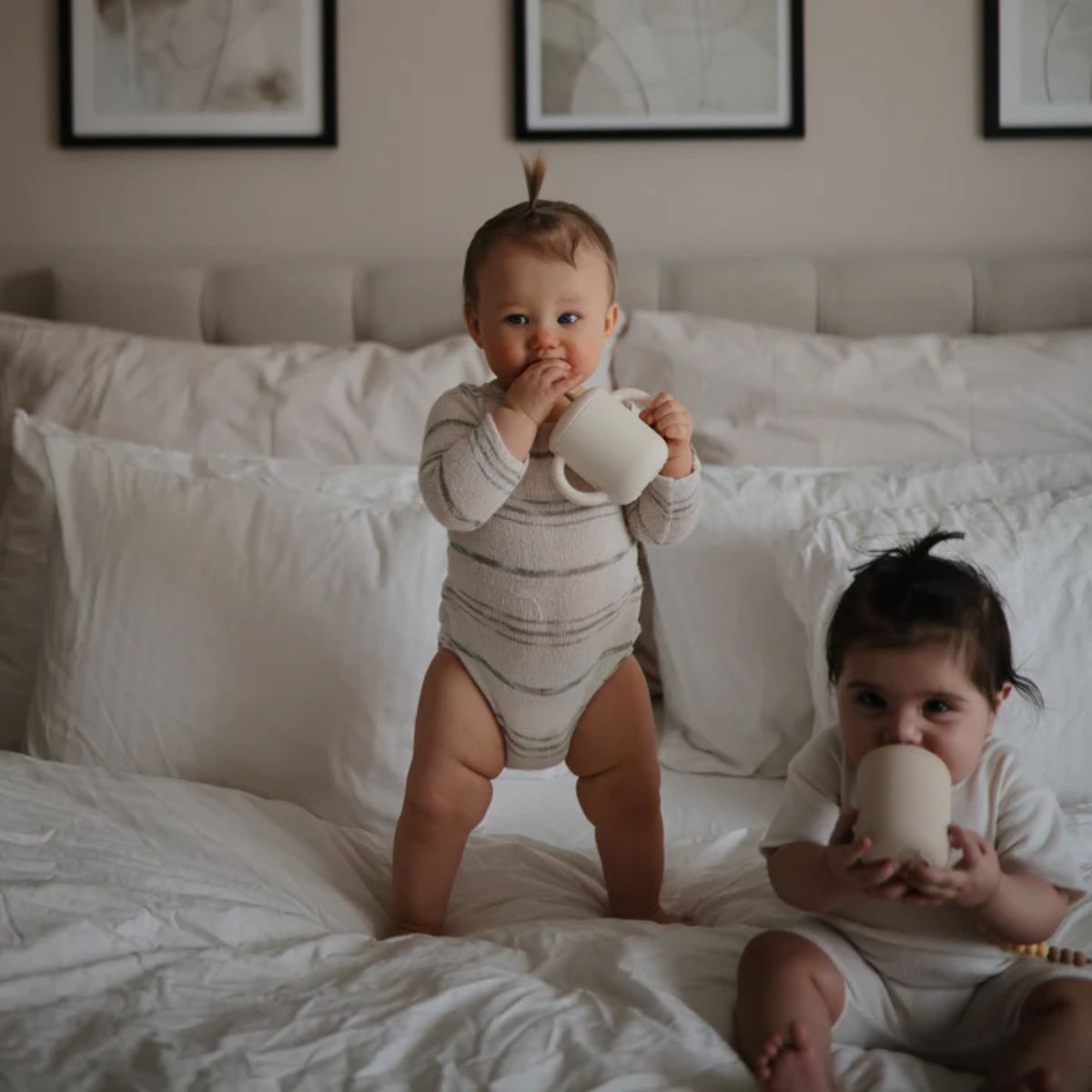 Mushie Baby Sippy Cup - Shifting Sand on Luna Baby Store Miami