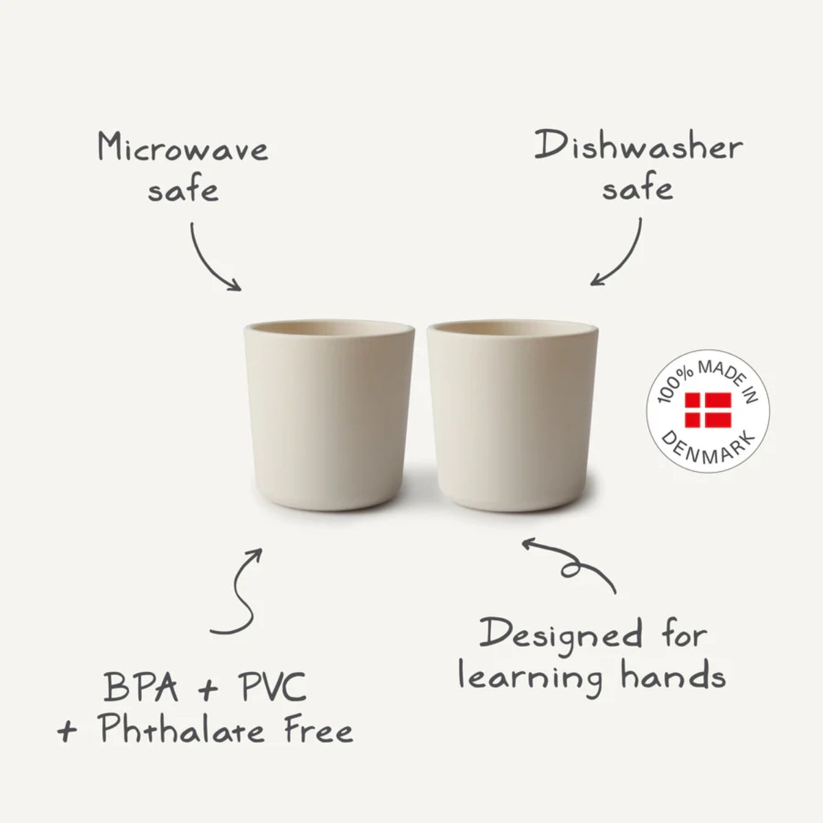 Kit De Copos Infantil Mushie Smoke