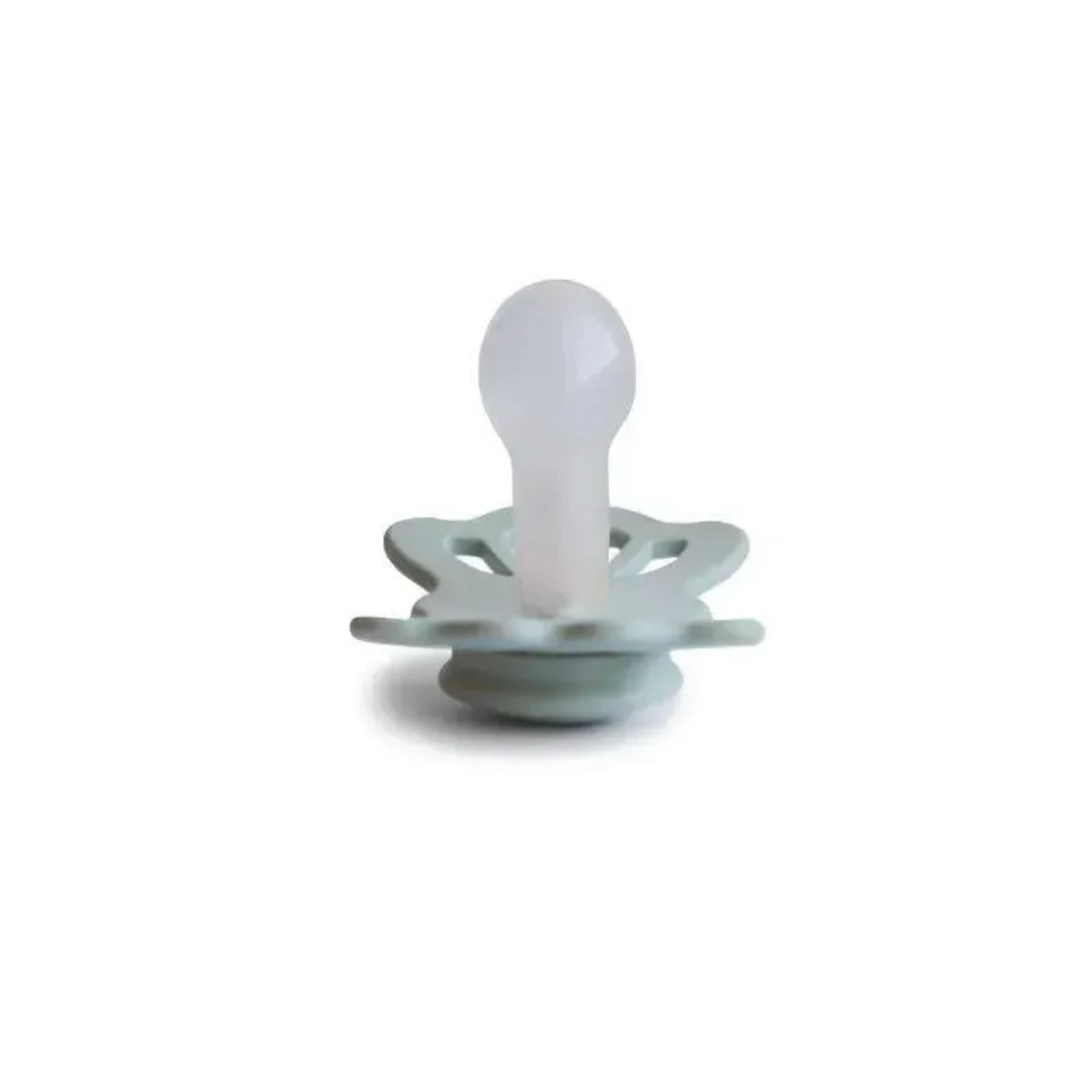 Kit De Chupetas Simétricas Lucky Mushie 6-18M Sage e Silver Gray on Luna Baby Store Miami