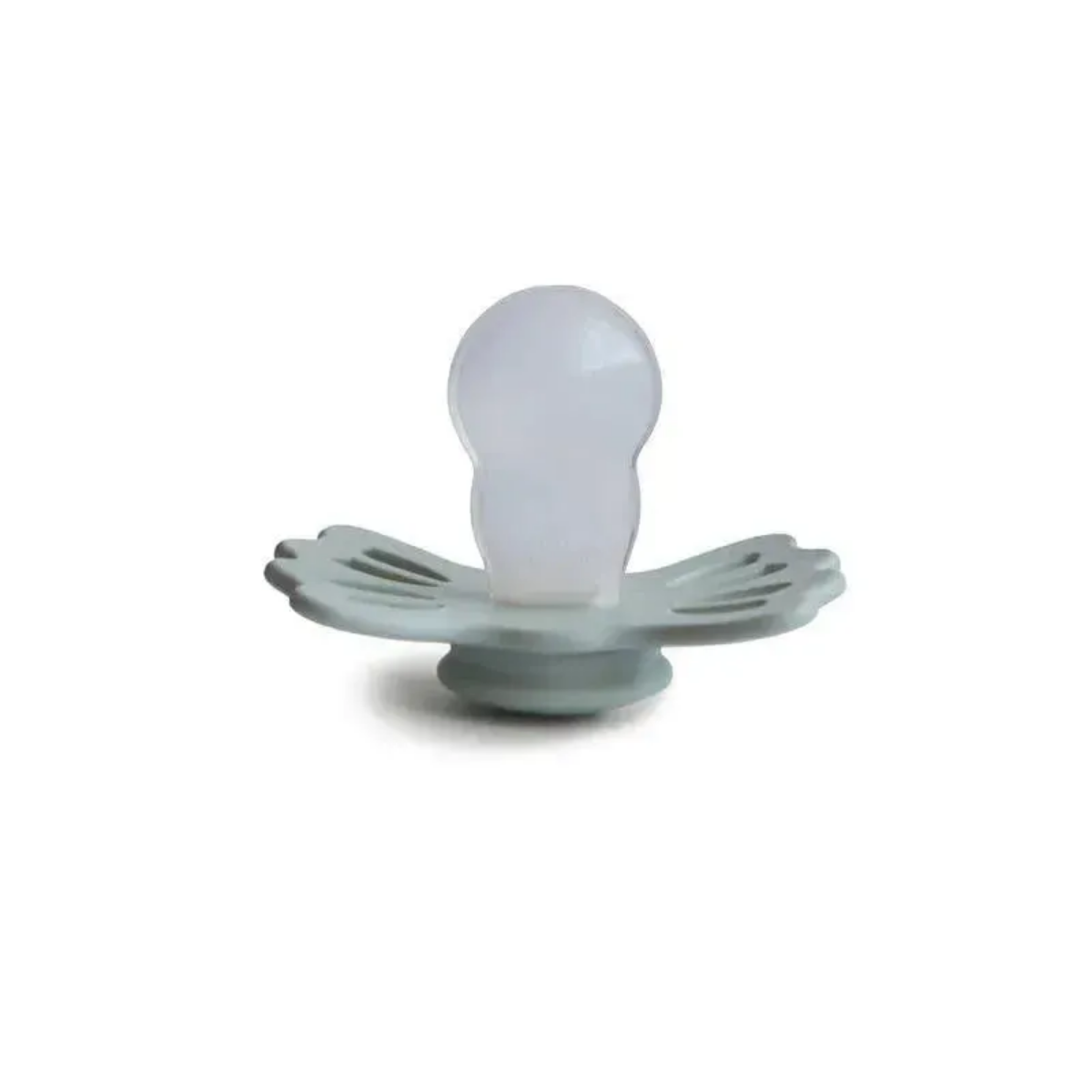 Kit De Chupetas Simétricas Lucky Mushie 6-18M Sage e Silver Gray on Luna Baby Store Miami