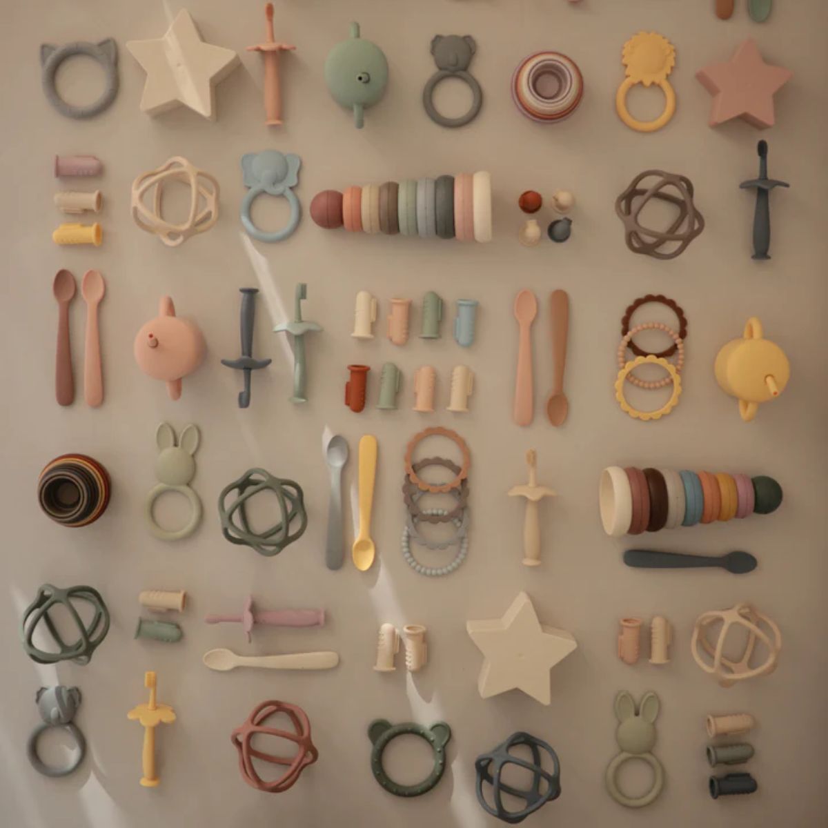 Kit de Escovas Dededeiras Mushie Clay/Shifting Sand