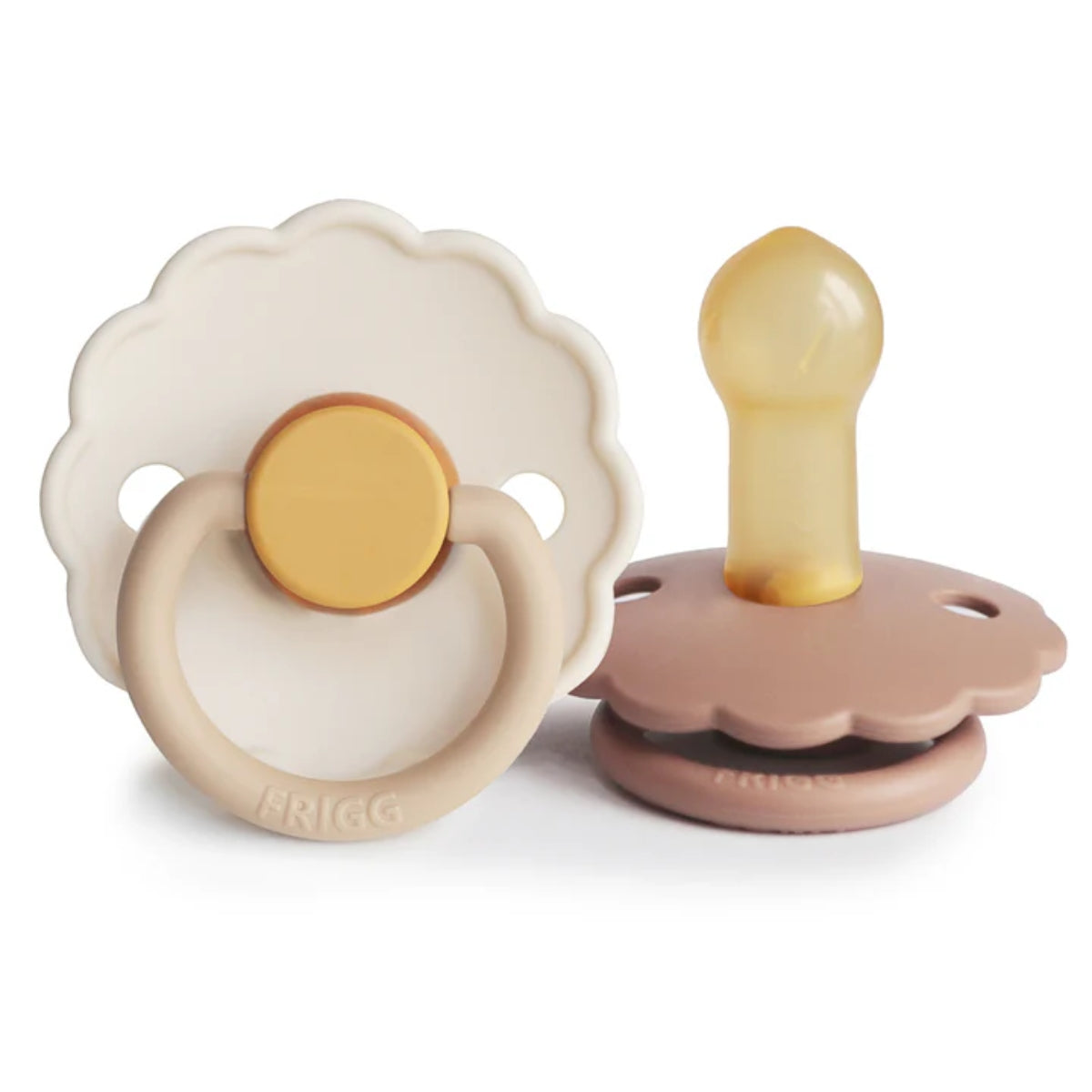 Kit de Chupetas Frigg Daisy Mushie Chamomile e Peach Bronze - 6-18M