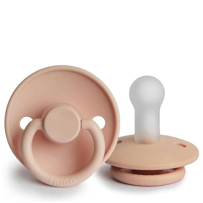 Mushie Natural Rubber Baby Pacifier 0-6M - Baby Pink