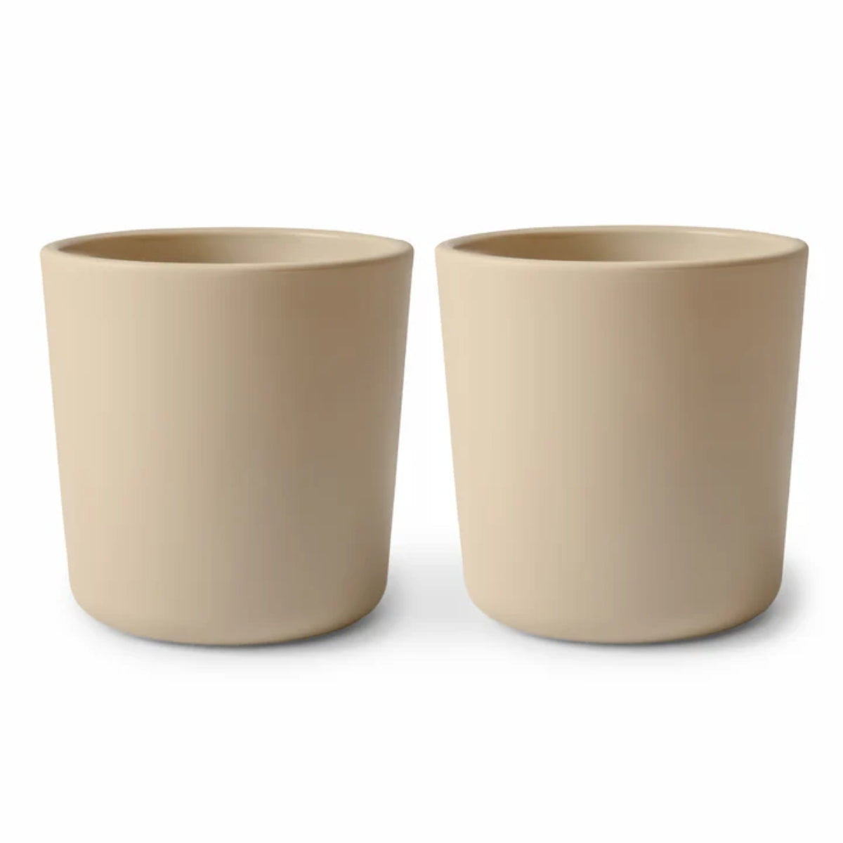 Mushie Plastic Dinnerware Cups Set of 2 - Vanilla