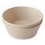 Mushie Round Dinnerware Bowl Set of 2 - Vanilla