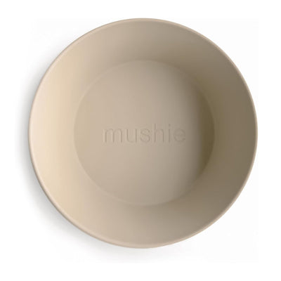 Mushie Round Dinnerware Bowl Set of 2 - Vanilla