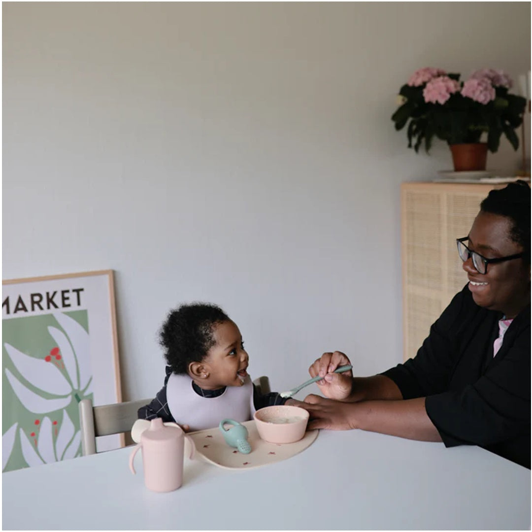 Mushie Silicone Baby Bib - Pale Mauve