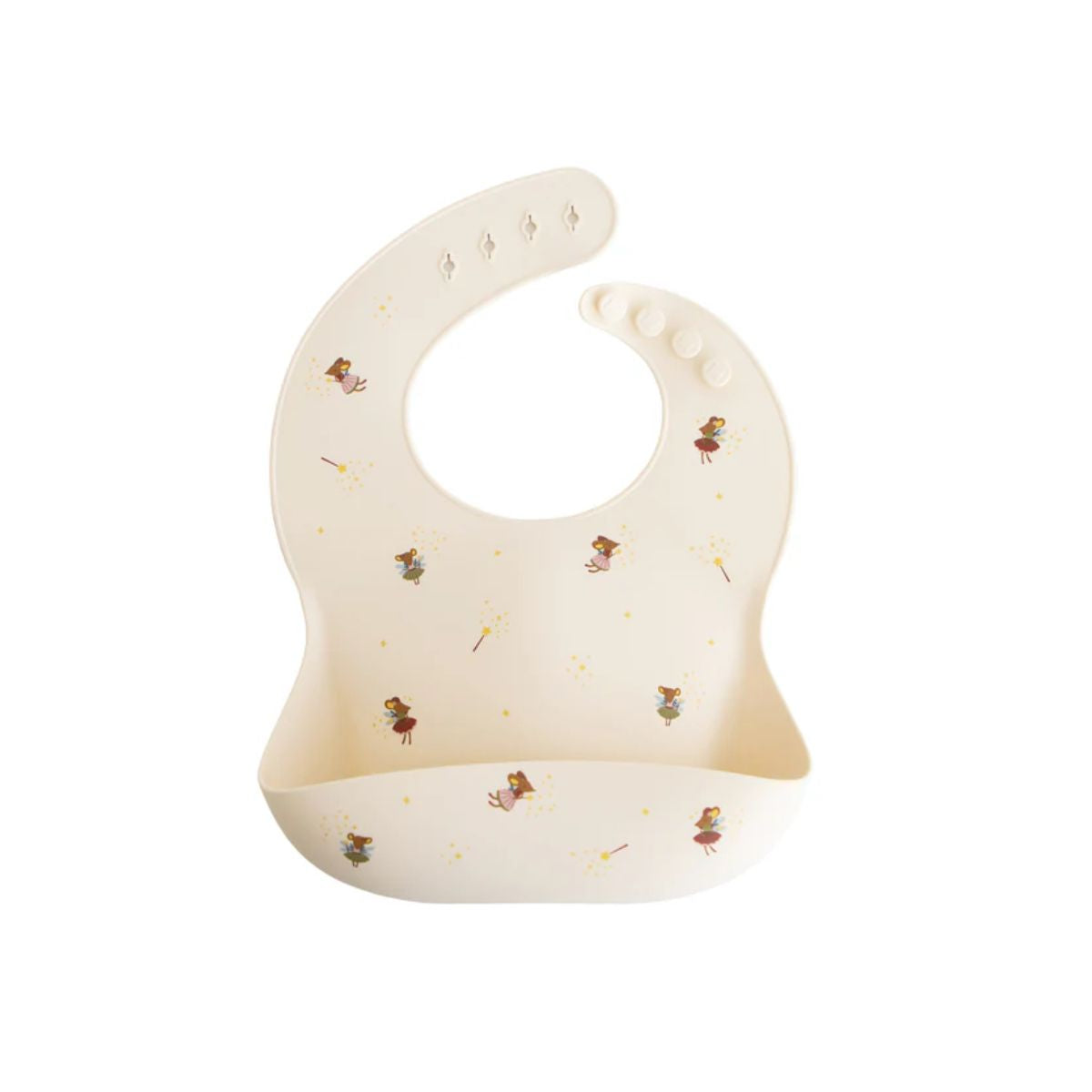 Babador De Silicone Infantil Mushie Fairy Mice on Luna Baby Store Miami