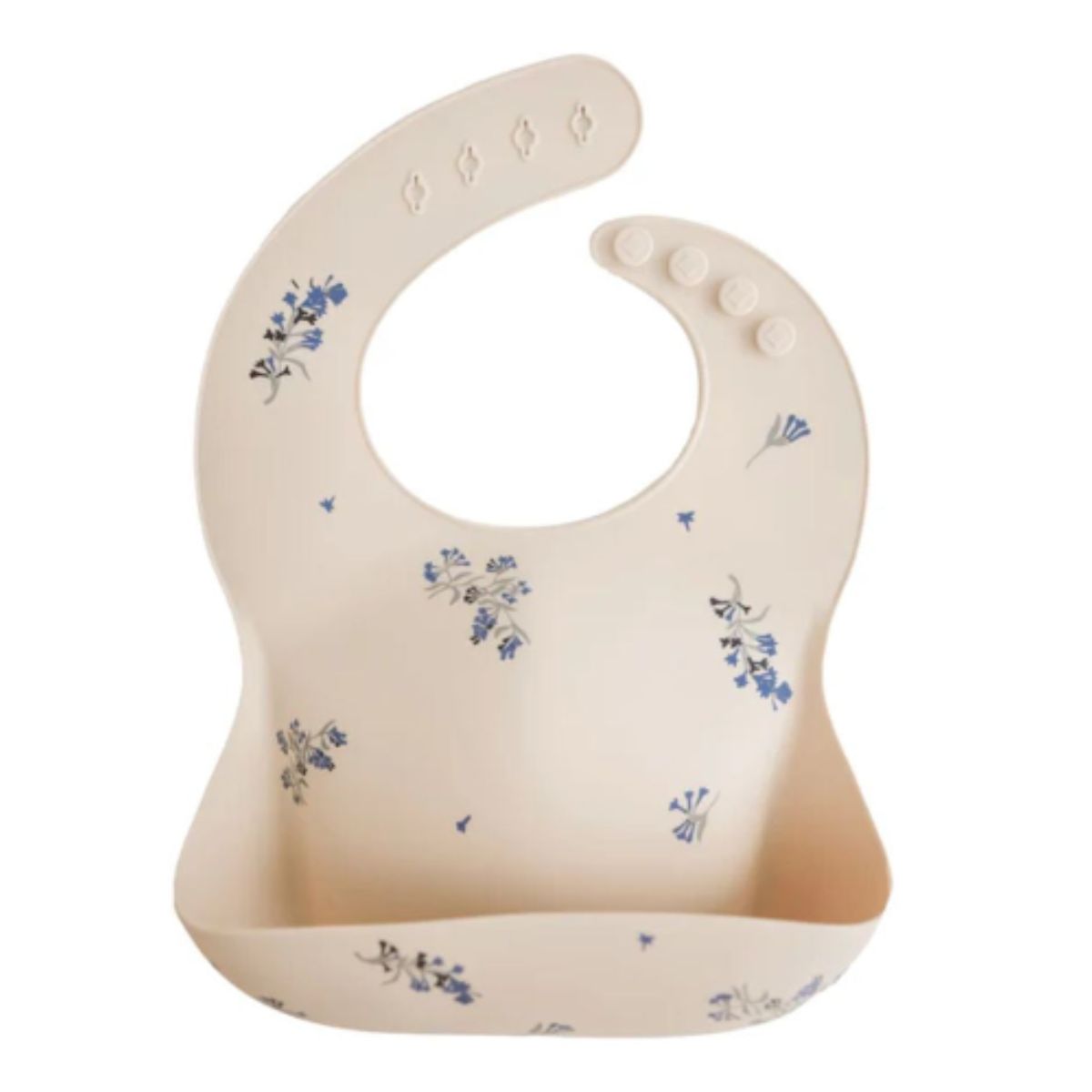 Babador De Silicone Infantil Mushie Lilac Flowers on Luna Baby Store Miami