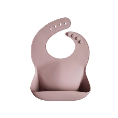 Babador De Silicone Infantil Mushie Warm Taupe