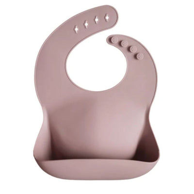 Babador De Silicone Infantil Mushie Warm Taupe