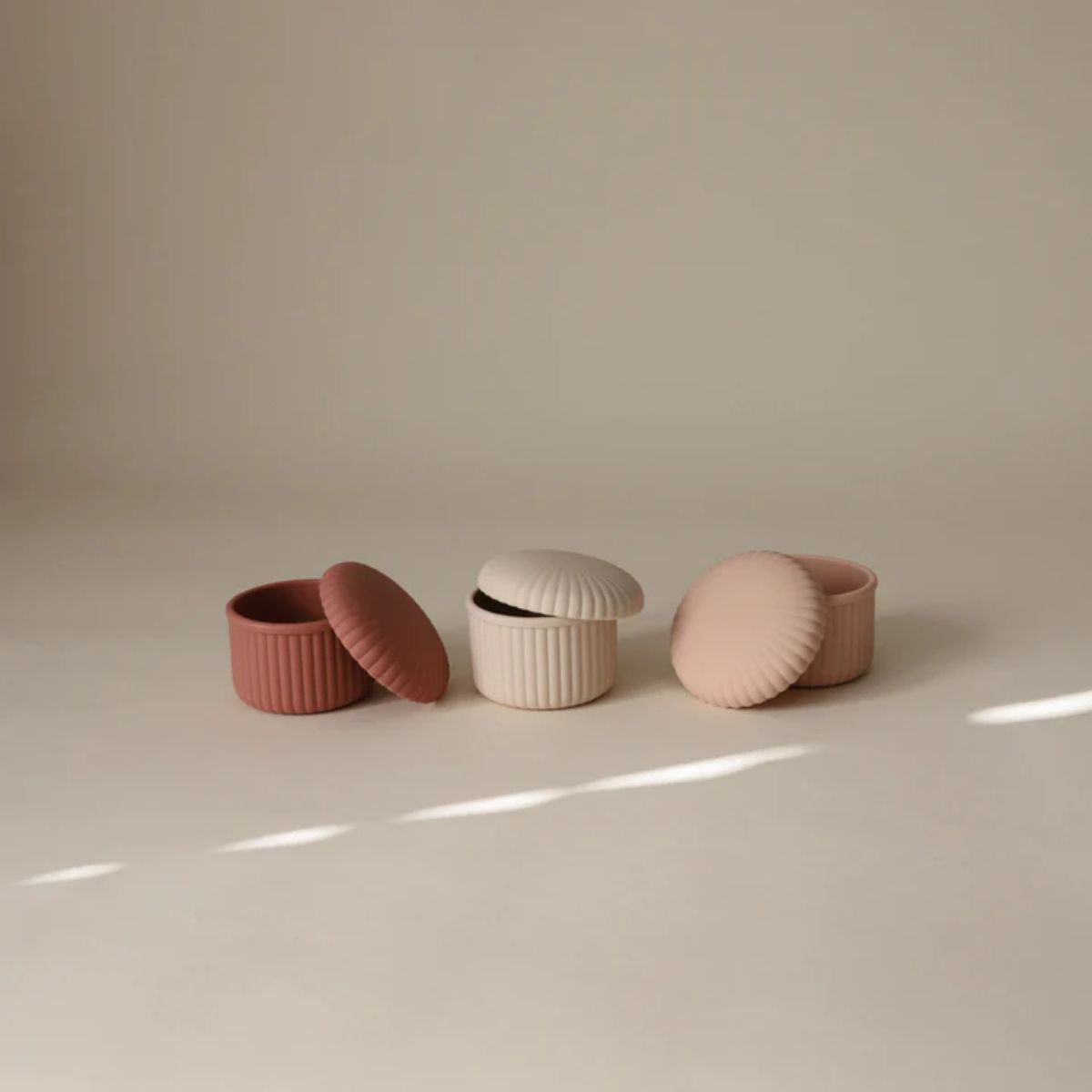 Mushie Silicone Baby Food Containers 3 pack set - Pinks Combo