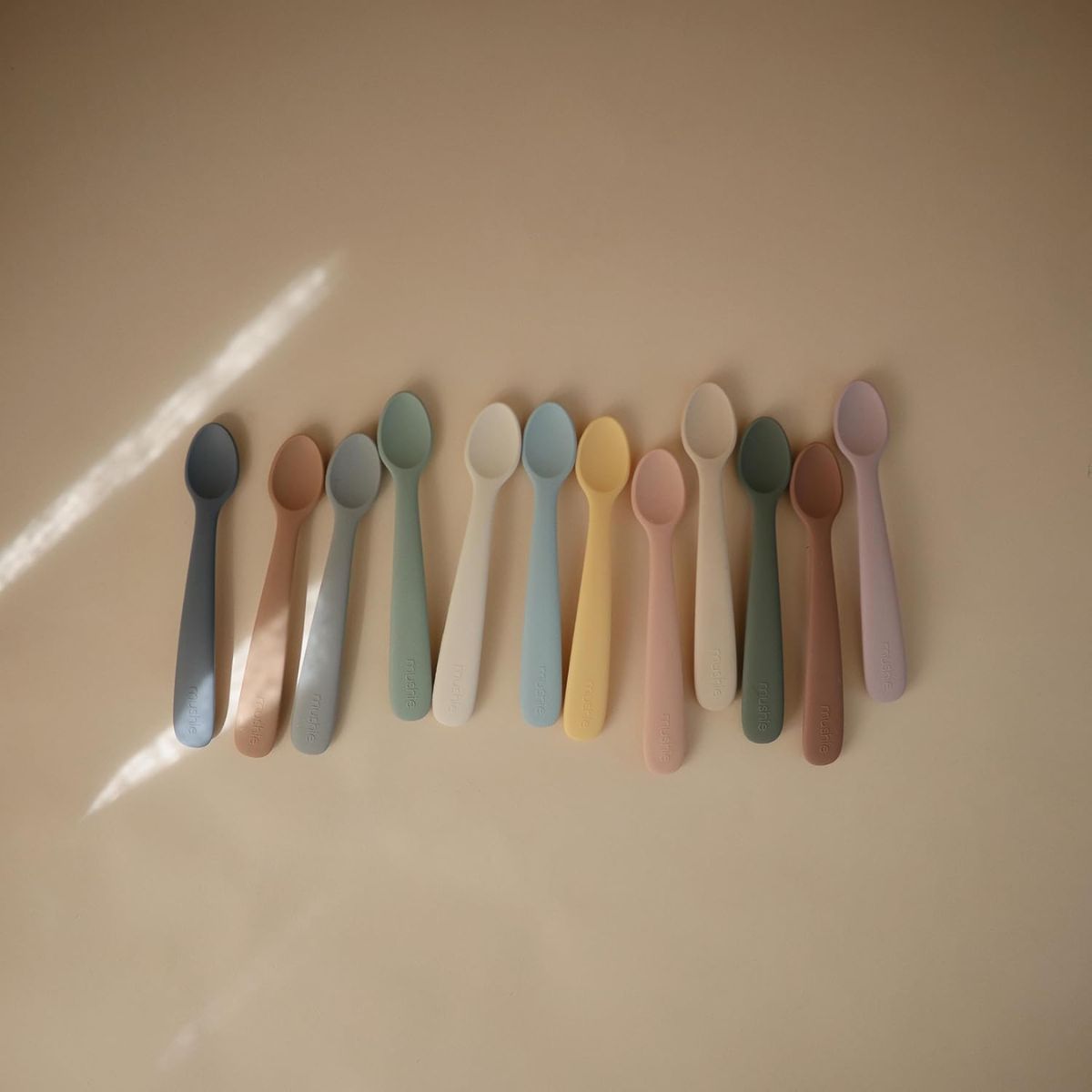 Kit de Colheres Infantil Mushie Stone/Cloudy Mauve