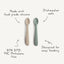 Kit de Colheres Infantil Mushie Stone/Cloudy Mauve on Luna Baby Store Miami