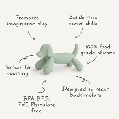 Mushie Silicone Figurine Teether - Dog
