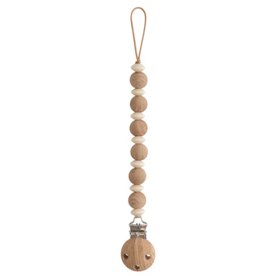 Prendedor De Chupeta Infantil Mushie Luna Faux Wood