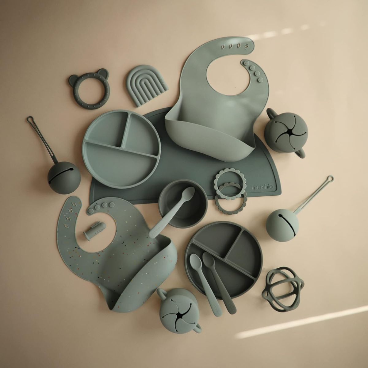 Porta Chupeta Infantil Mushie Dried Thyme