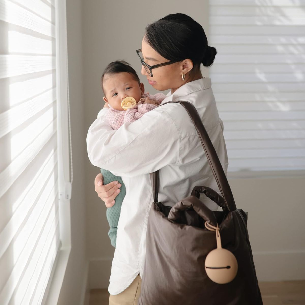 Porta Chupeta Infantil Mushie Soft Lilac