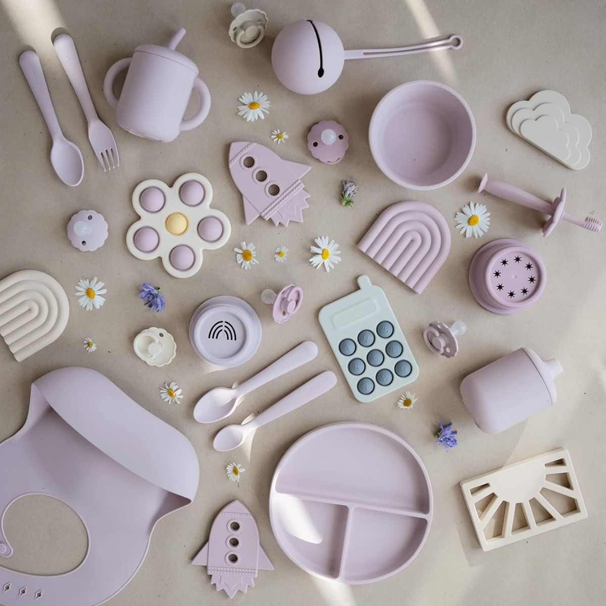 Porta Chupeta Infantil Mushie Soft Lilac