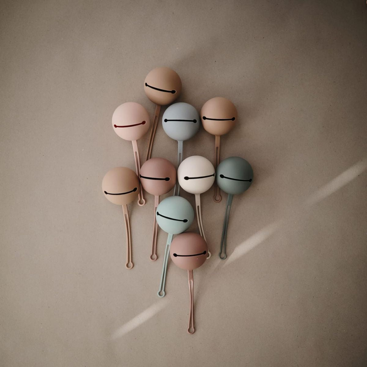 Mushie Silicone Pacifier Holder Case - Stone