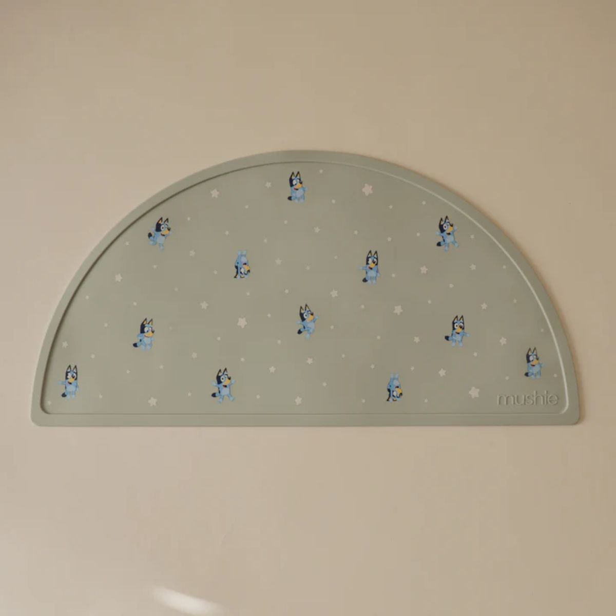 Mushie Silicone Placemat - Bluey Sage on Luna Baby Store Miami