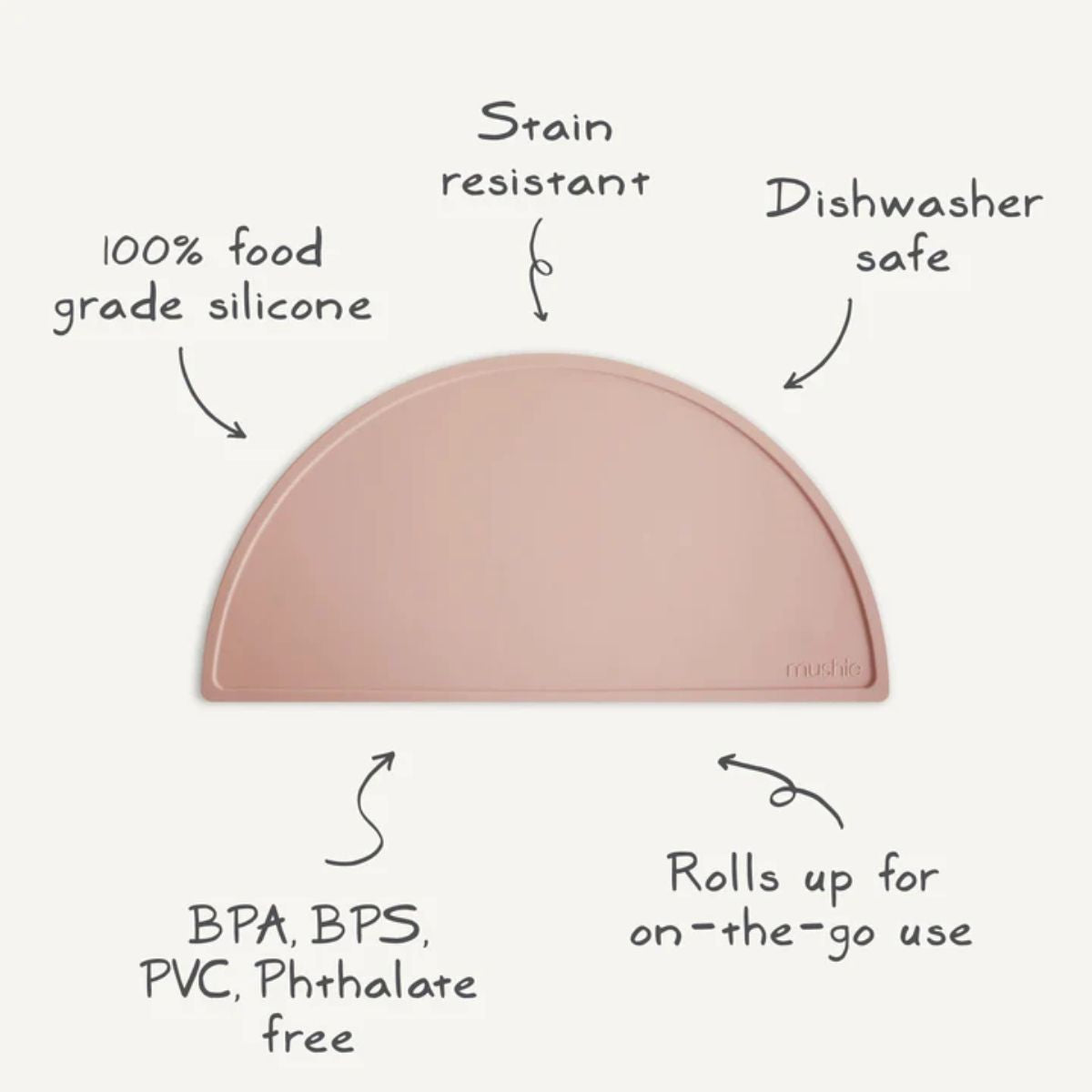 Mushie Silicone Placemat - Stone