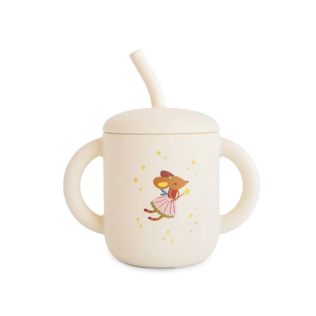Copo Infantil Mushie Com Alças e Canudo Fairy Mice on Luna Baby Store Miami