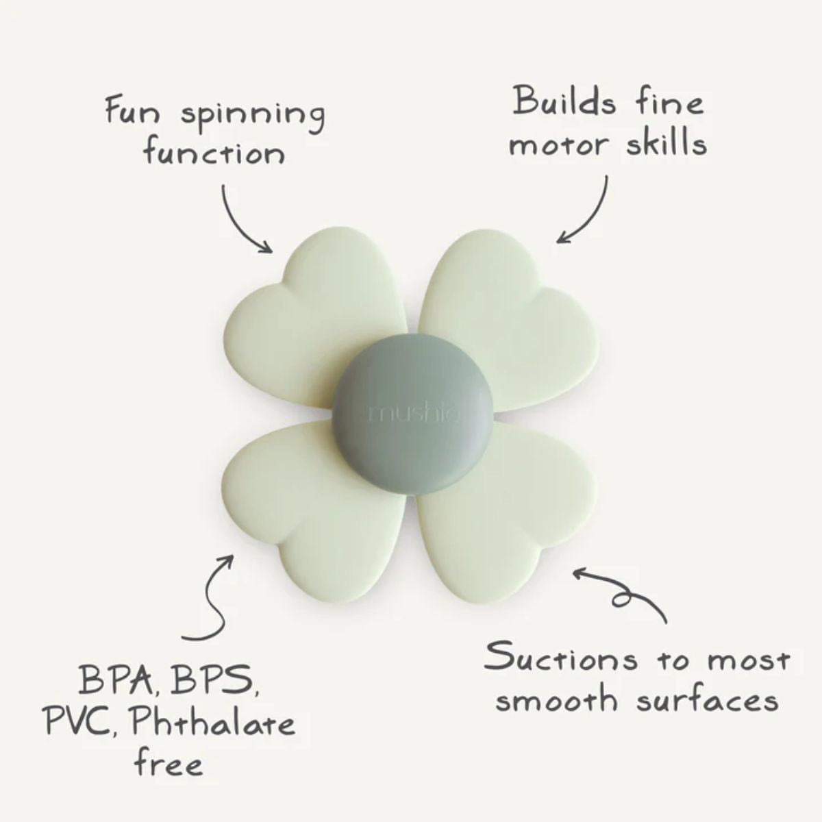 Mushie Suction Spinner Toy - Lucky