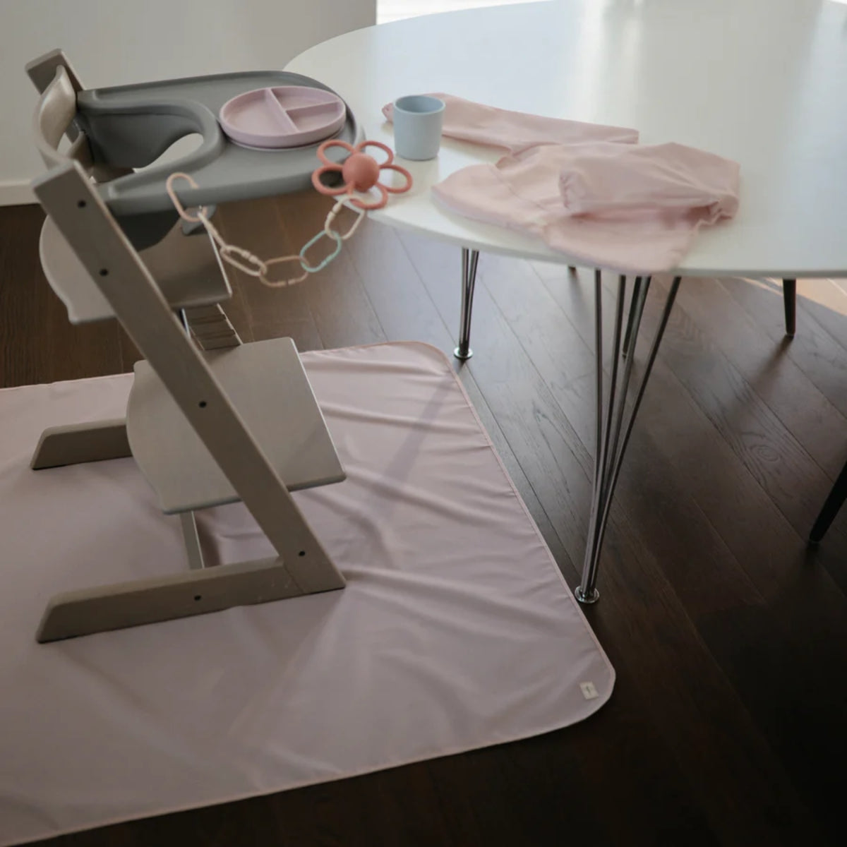 Kit De Copos Infantil Mushie Powder Blue