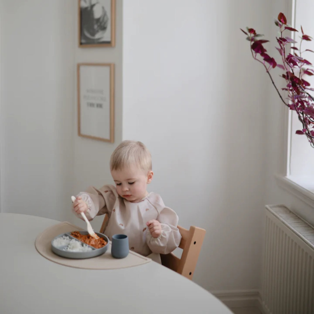Kit de Talheres Infantil Mushie Smoke on Luna Baby Store Miami