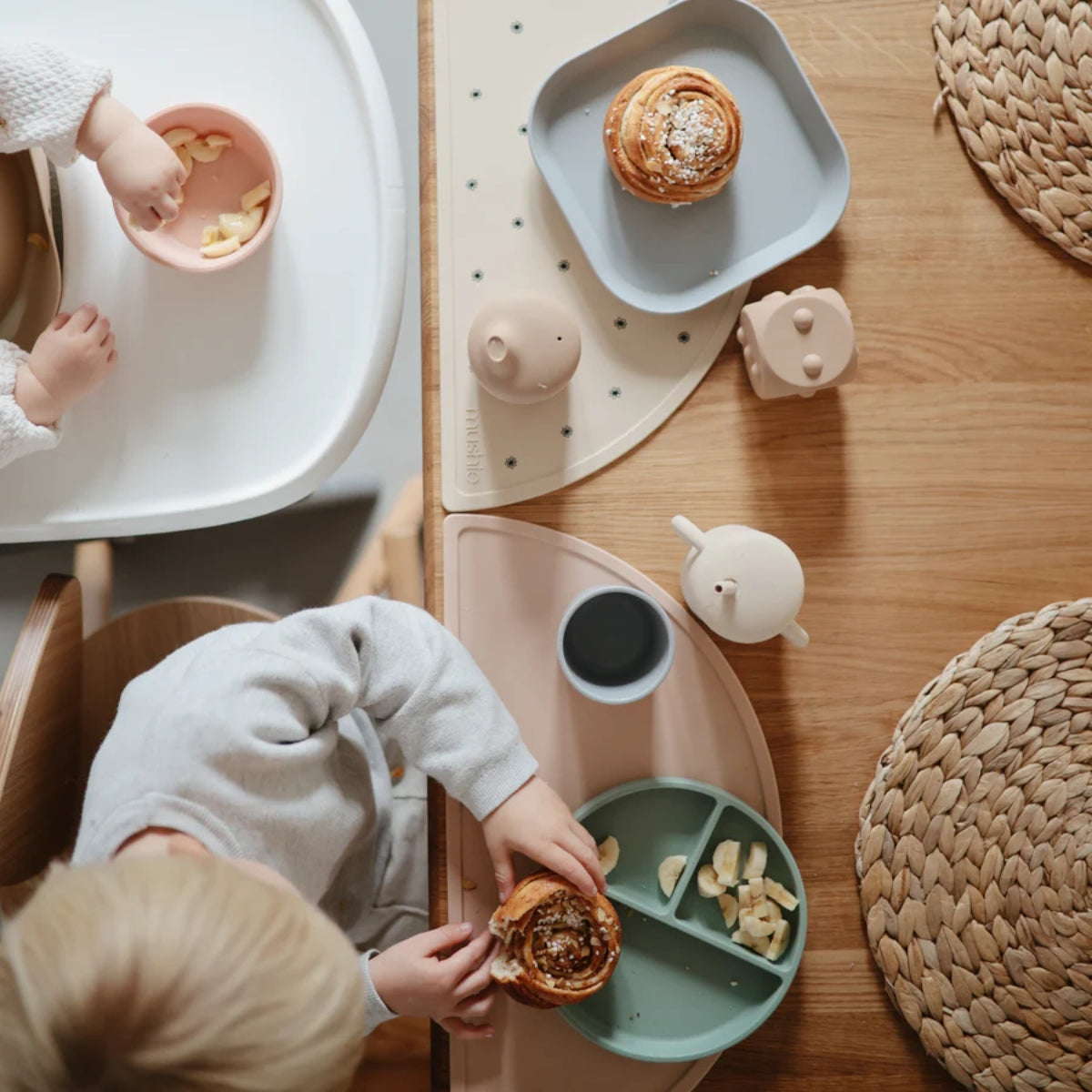 Kit de Pratos Infantil Mushie Cloud