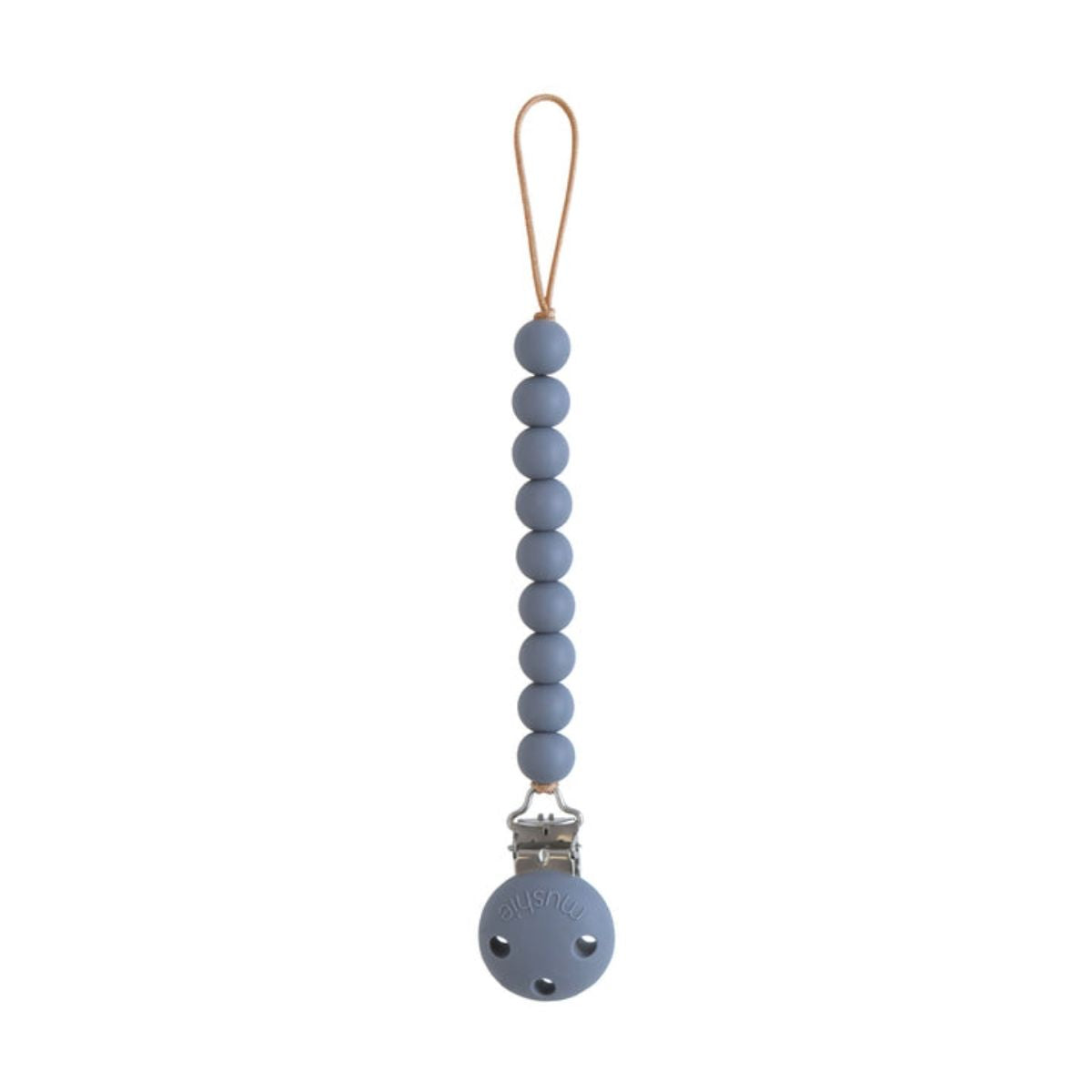 Mushie Silicone Pacifier Clip | Hera - Tradewinds