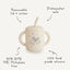 Mushie Silicone Training Cup + Straw Ivory Bluey