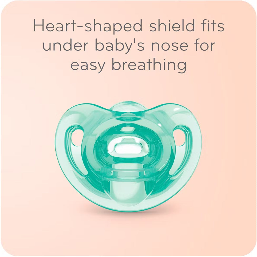 NUK Comfy Chupeta 100% Silicone, 0-6 meses 3 unidades - Verde