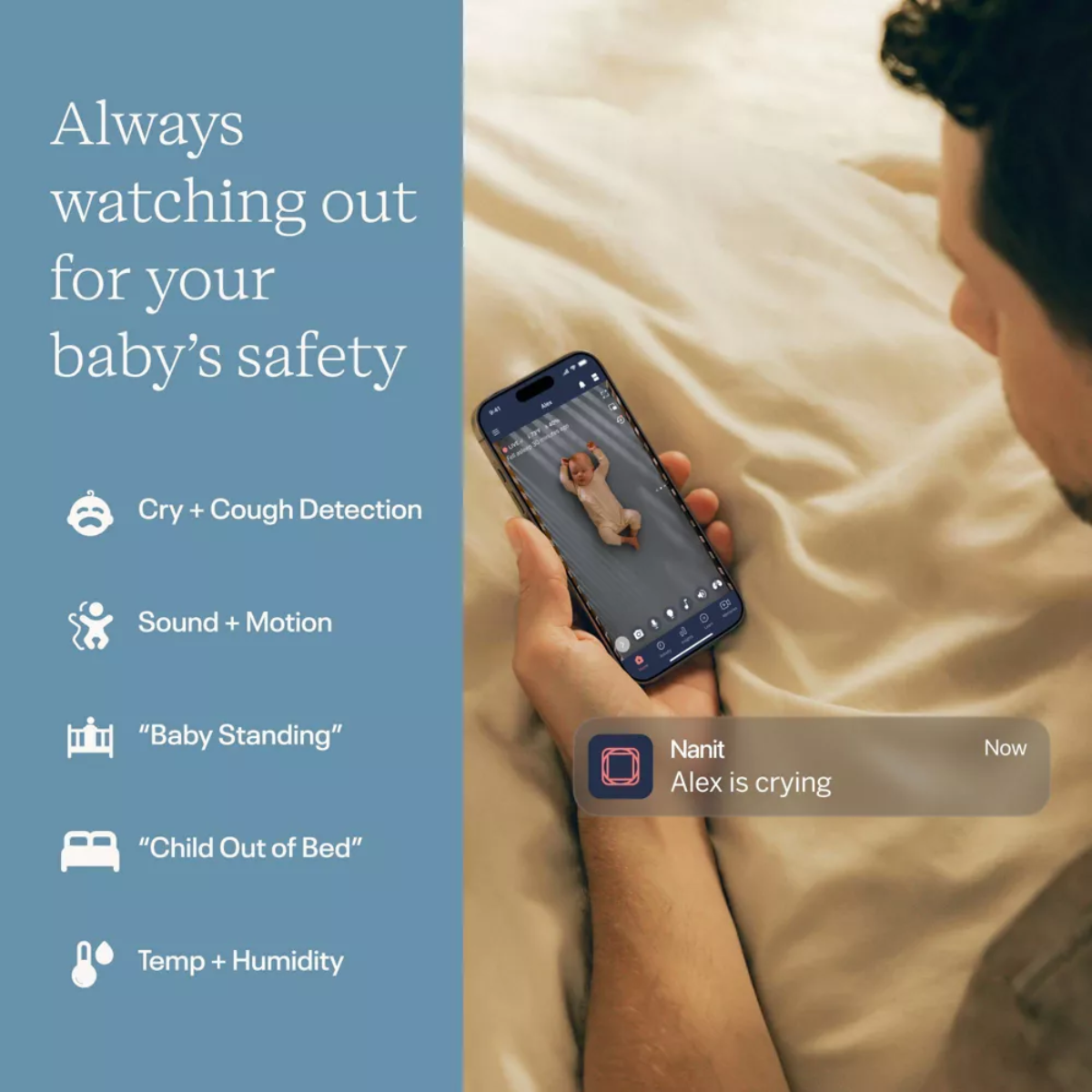 Babá Eletrônica Nanit HD Pro Wifi - Smart Sleep & Baby Insights