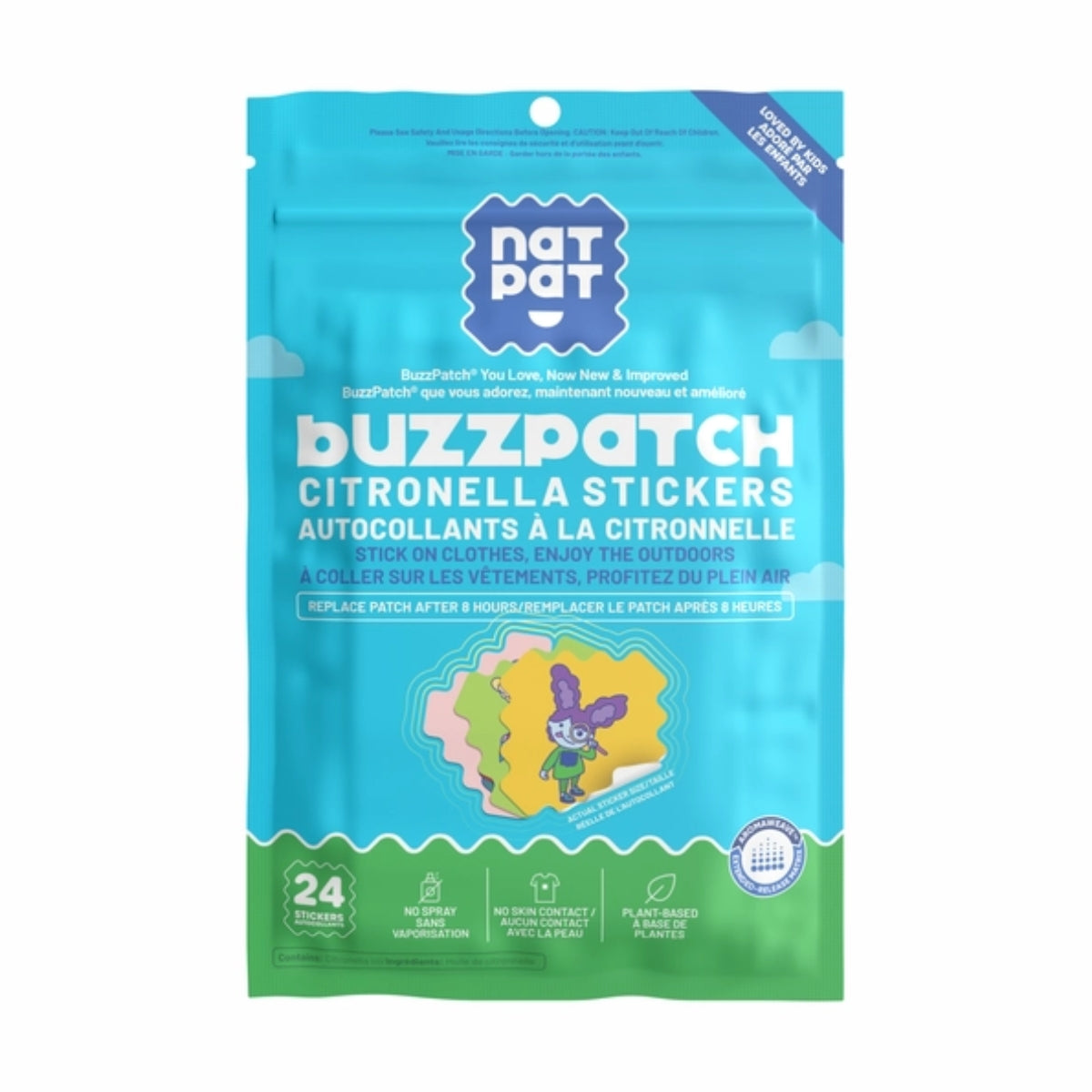 NATPAT BuzzPatch Mosquito Repellent Patches, 24 Pack on Luna Baby Store Miami