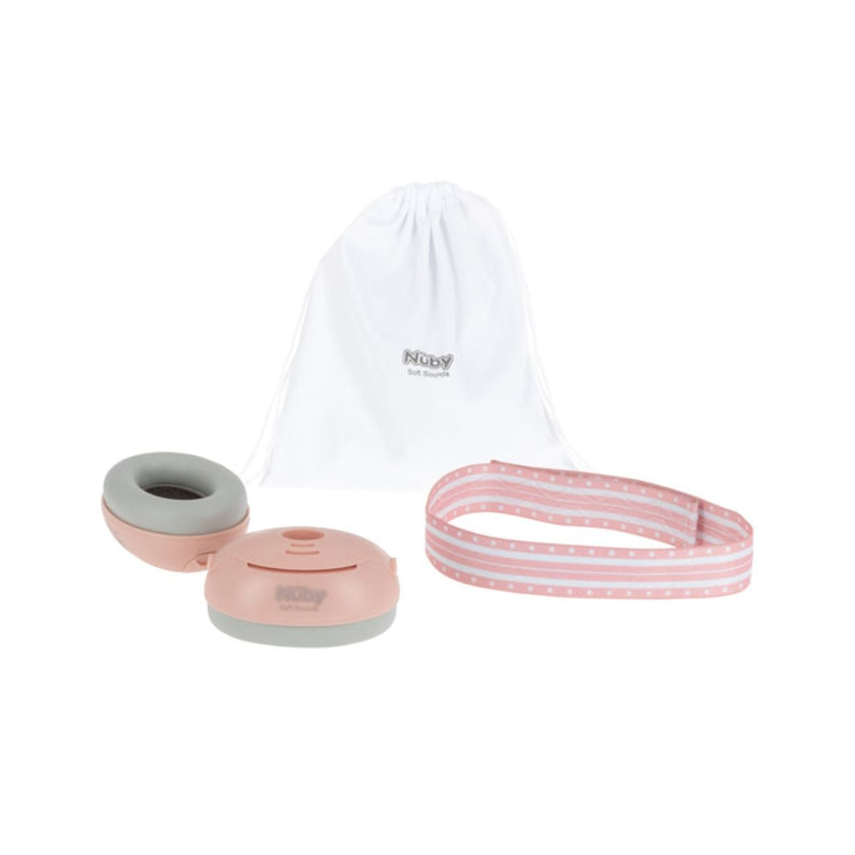 Nuby Soft Sounds Adjustable Earmuffs for Babies - Pink