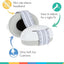 Protetores auriculares ajustáveis Nuby Soft Sounds para bebês, brancos