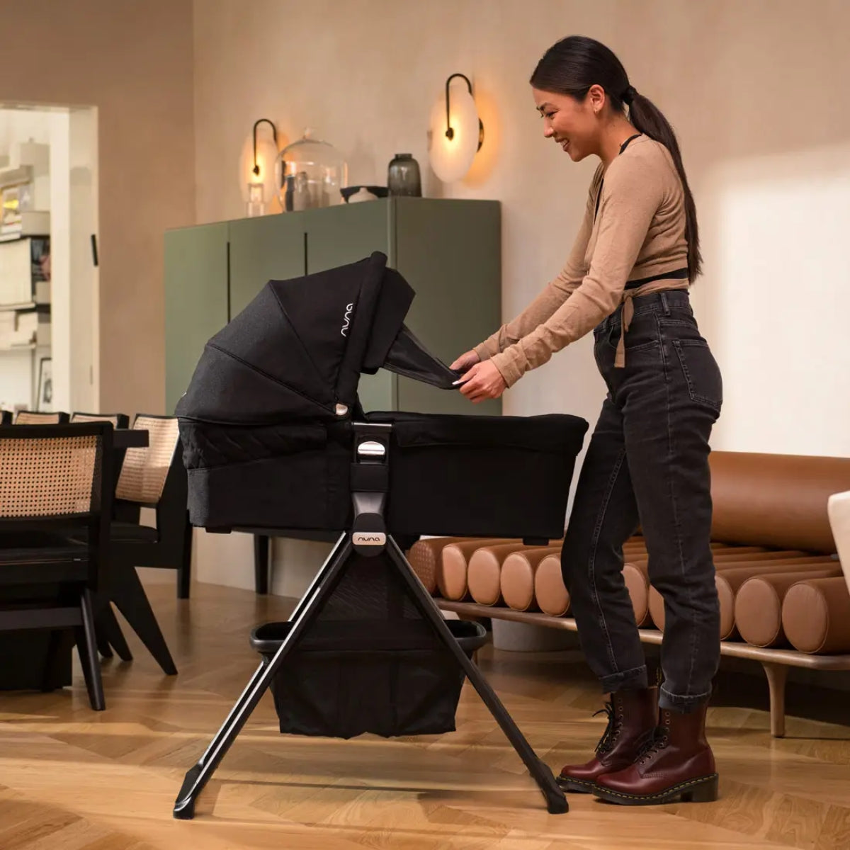 Nuna Mixx Series Bassinet + Stand BMW Collection - Element on Luna Baby Store Miami