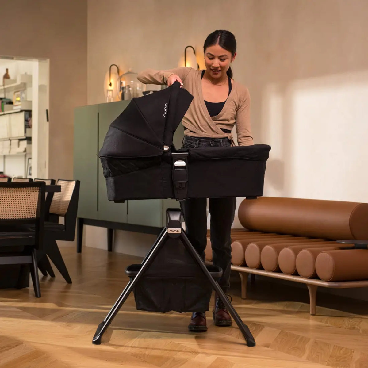 Nuna Mixx Series Bassinet + Stand BMW Collection - Element on Luna Baby Store Miami