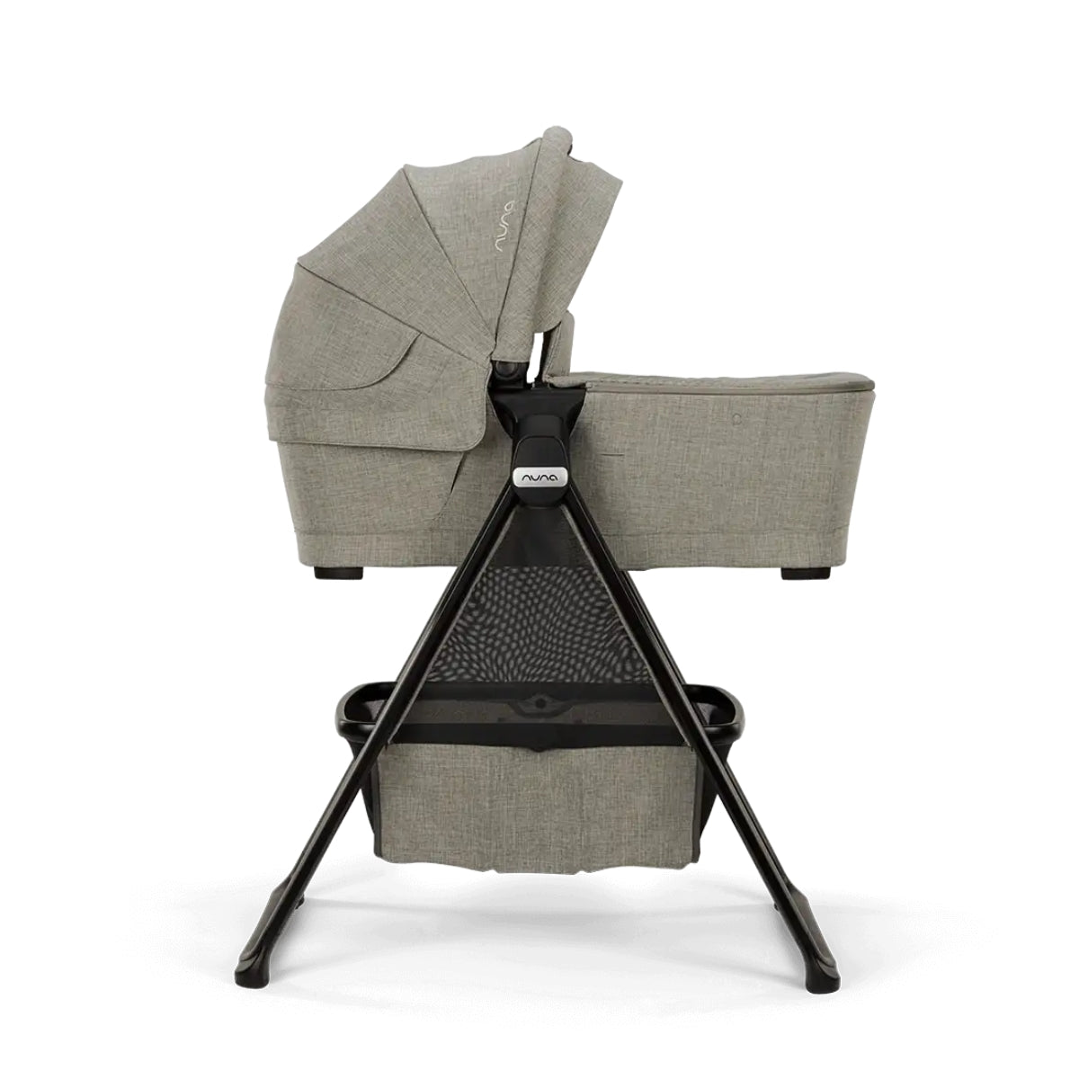 Nuna SWIV & TRIV Series Bassinet + Stand BWM Collection - Graphene